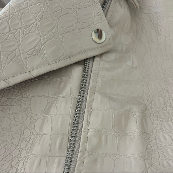 MISSGUIDED CROC BIKER JACKET - Picture 13 of 15